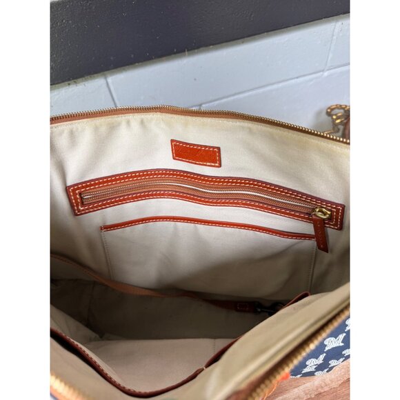 Dooney & Bourke Tote Milwaukee Brewers Ashton Logo Purse Brown Leather Straps - Picture 6 of 12